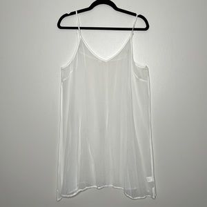 Beautiful Sheer White Slip Dress by Roller Rabbit